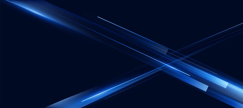 Modern abstract blue motion lines technology background. tech banner for corporate business concept. hi-tech abstract background vector illustration and business or presentation