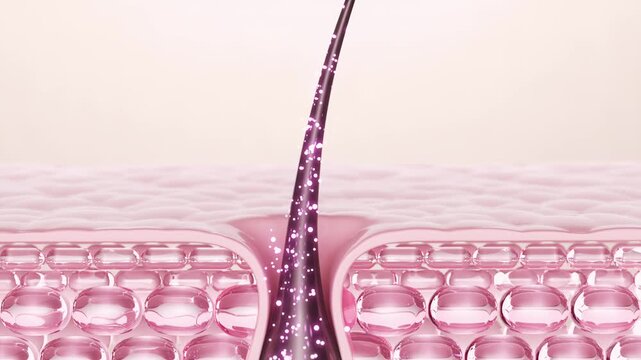 Vitamin oil serum for hair nourishment. It is penetrating the hair shaft, nourishing skin and hair cells.