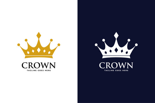 elegant luxury crown logo branding design