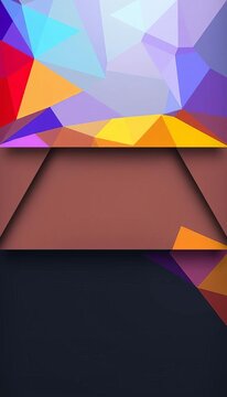 Geometric ribbon banner in a stylized triangle shape, pattern, event