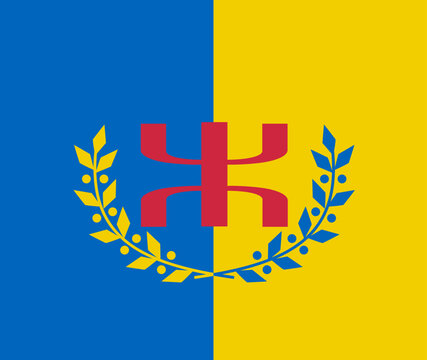 Flag of Berbers Kabyle people Flag of Movement for the Self-Determination of Kabylie illustration