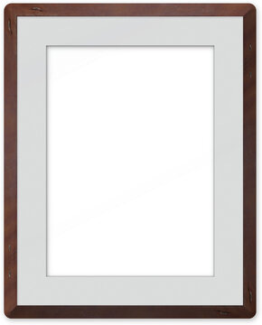 Wooden frame creating empty transparent background space