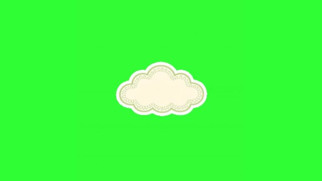 Simple animated cloud icon for weather applications, educational media, user interfaces, nature videos, and creative motion graphics projects.

