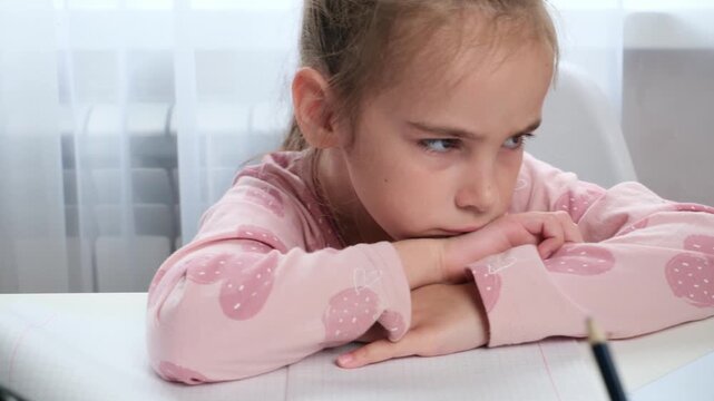 Digital education child studying at home with multiple devices