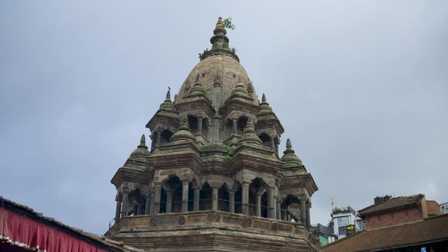 Chyasin Dega Stone Temple Octagonal Shikhara Patan Nepal 4K