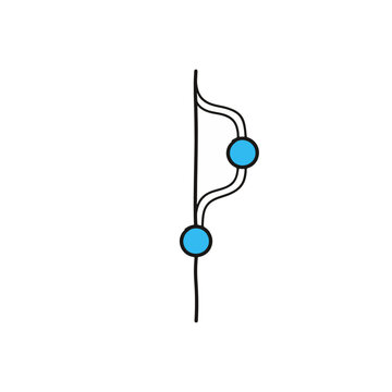 git branch software version control code merging and workflow icon in hand drawn doodle style vector illustration