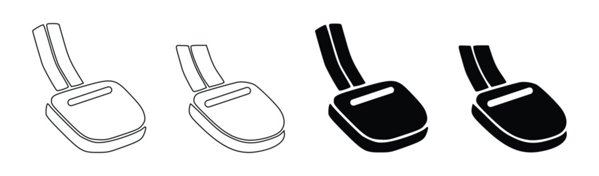 Car Pedal Icon Set Accelerator and Brake Vehicle Foot Control Symbol Vector