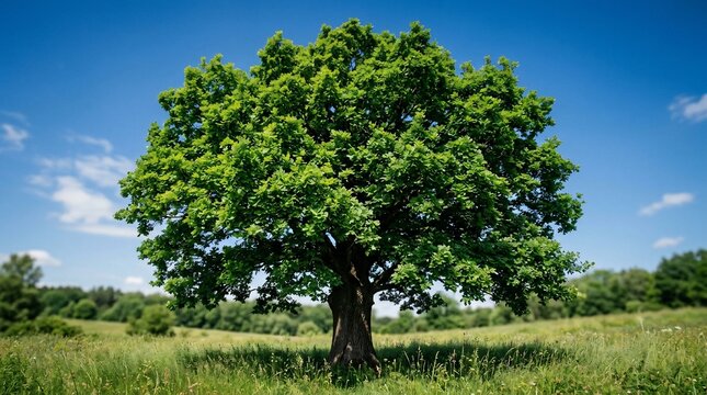 Green oak tree