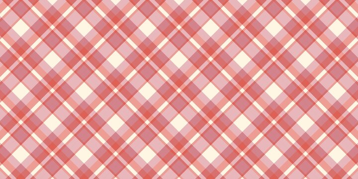 Pink and red argyle plaid pattern background. Classic red gingham design. Minimalist pink checkered pattern backdrop.
