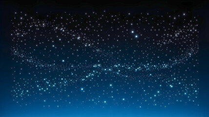 Naklejka premium Abstract blue cosmic background with shimmering stars and glowing light particles in elegant wave pattern
