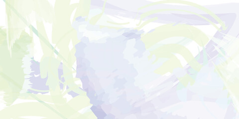 Fototapeta premium Soft Pastel Light Green and Lavender Purple Watercolor Abstract Background with Gentle Expressive Brush Strokes Texture Banner