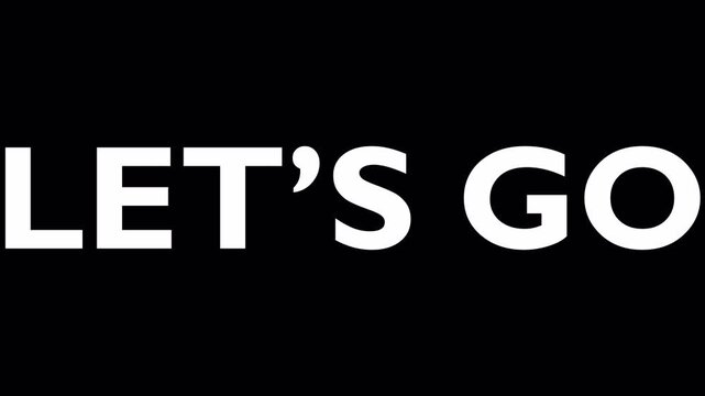 Bold 5 to 1 Countdown and Let's Go Motion Typography Animation in 4K for Action, Sports, Gaming, and Event Videos