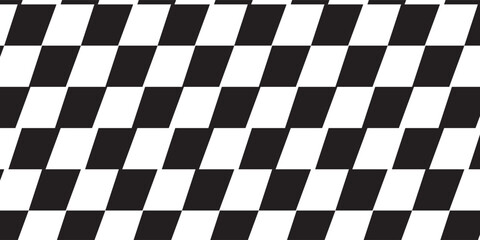 Obraz premium Black and white checkered vector graphic design with diagonal pattern