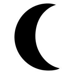 Crescent Moon Silhouette Icon © MS Graphics