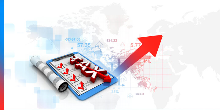 3d illustration Stock market online business concept