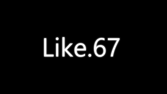 Bright white digital typography indicating forty likes against a stark solid black background