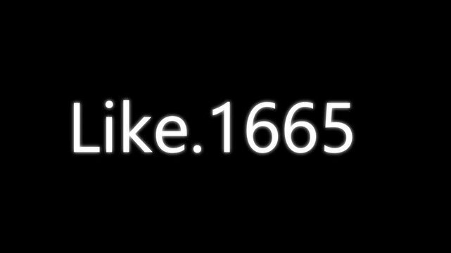 Social media like counter showing nine hundred eighty eight engagement metric digital typography
