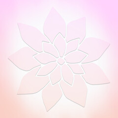 Fototapeta premium Soft Pink Pastel Floral Mandala Vector Graphic on Gentle Gradient Background