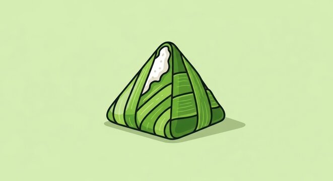 Traditional Sticky Rice Dumpling Wrapped in Bamboo Leaves