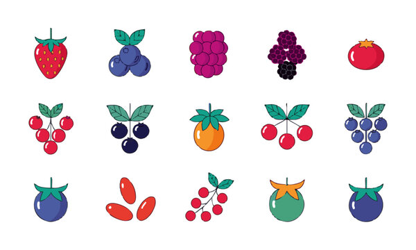 Fresh Berry Fruit Collection.