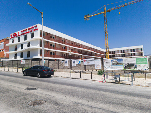 ISEL, Higher Institute of Engineering of Lisbon. Building in the final stages of construction. Lisbon-Portugal.