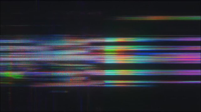 Glitch loop pixelated distortion shifting randomly with scan lines flickering dynamic