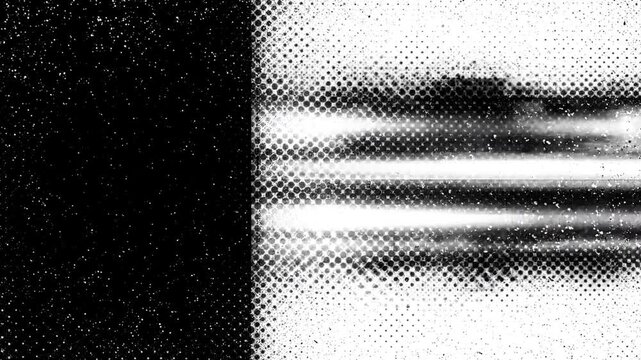 Abstract grunge texture with halftone pattern and horizontal light streaks