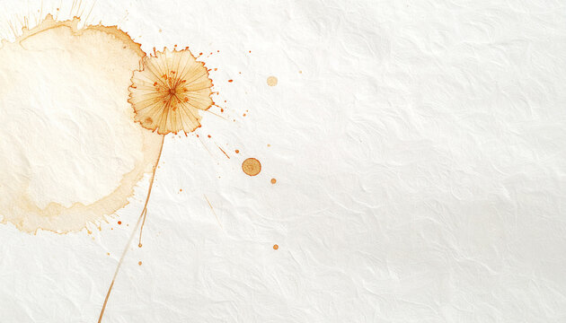 自然な水染みが入った和紙のテクスチャ背景
Traditional Japanese washi paper texture with a natural water stain