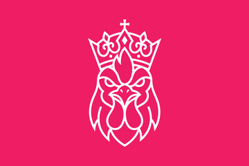 Royal Rooster King Modern Icon Logo Background Illustration Creative Design Template  © art88