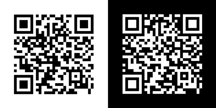 QR code for wifi, in original and negative style