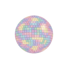 Obraz premium Pastel Colored Decorative Disco Ball with Mosaic Tiles