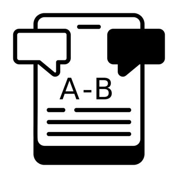 AB Testing Vector Icon