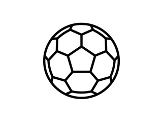 Naklejka premium Classic soccer ball outline isolated on white background sport equipment
