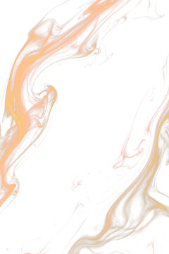 Abstract orange and white liquid marble background