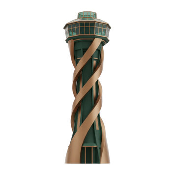 Modern Futuristic Airport Air Traffic Control Tower Structure