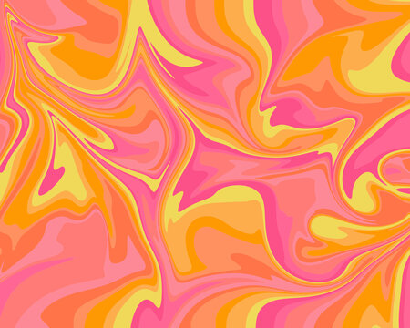 Abstract pink orange marble liquid textured illustration for high quality design wallpaper background