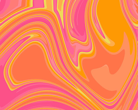 Abstract pink orange marble liquid textured illustration for high quality design wallpaper background