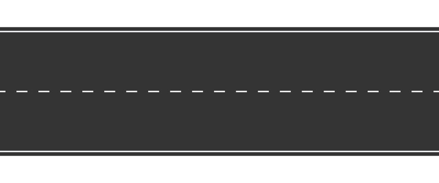 Simple Two-Lane Asphalt Road Background with White Dashed Center Line