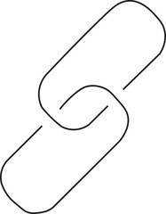 Obraz premium Black Chain Link Outline Symbol