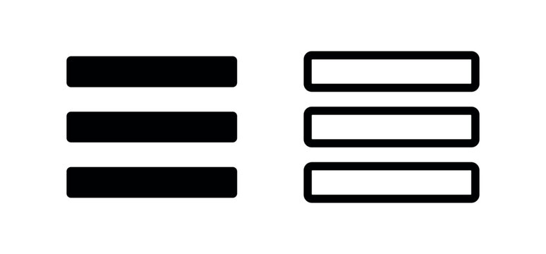 Hamburger menu list navigation icon