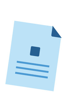 Simple document icon with a folded corner and clean geometric shapes isolated on a white background business information concept