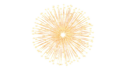 Bright golden orange bursting firework explosion png isolated on transparent background © PNG Studio 99