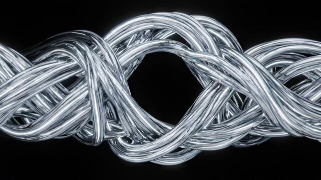 Silver Glowing Lines Weaving Together Slowly in Elegant White Contrast for Minimalist Backgrounds