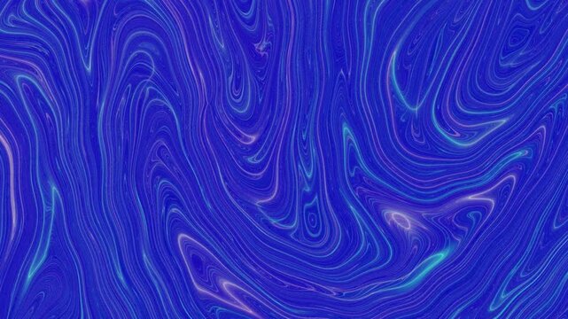 Blue and Cyan Neon Fluid Flow Seamless Loop Motion Background