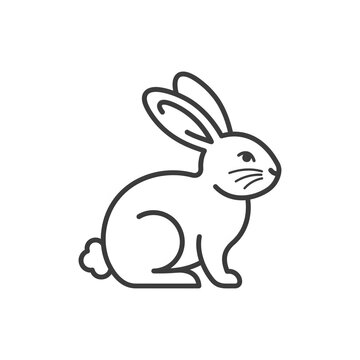 Rabbit Outline Vector Icon
