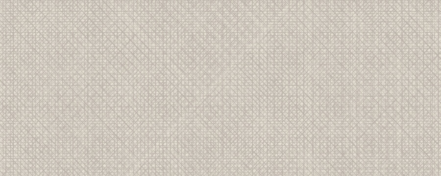 Texture of natural beige woven linen fabric with detailed crosshatch pattern against light beige neutral background.