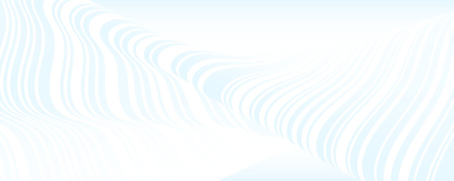 Abstract dynamic curved and light blue corporate with stripes flowing subtle. Minimal background wave and line pattern texture with white soft smooth.