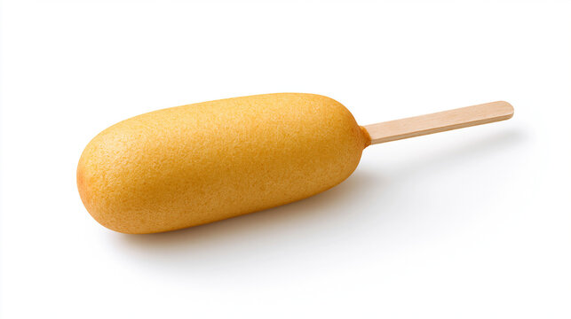 Corn Dog Isolated on White Background