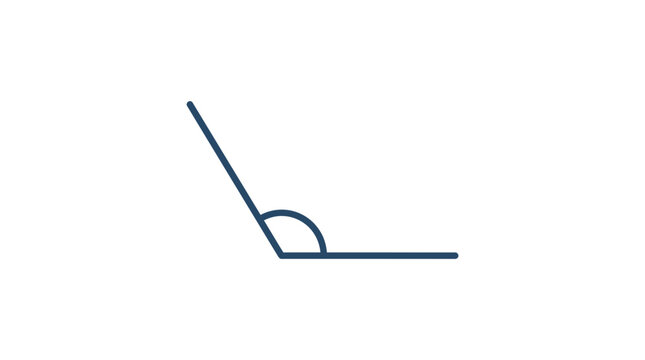 Geometric Angle Diagram on White Background