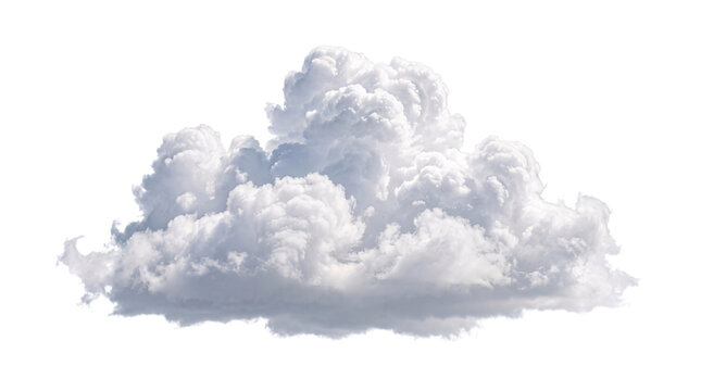 Large cumulus cloud with detailed texture isolated png isolated on transparent background